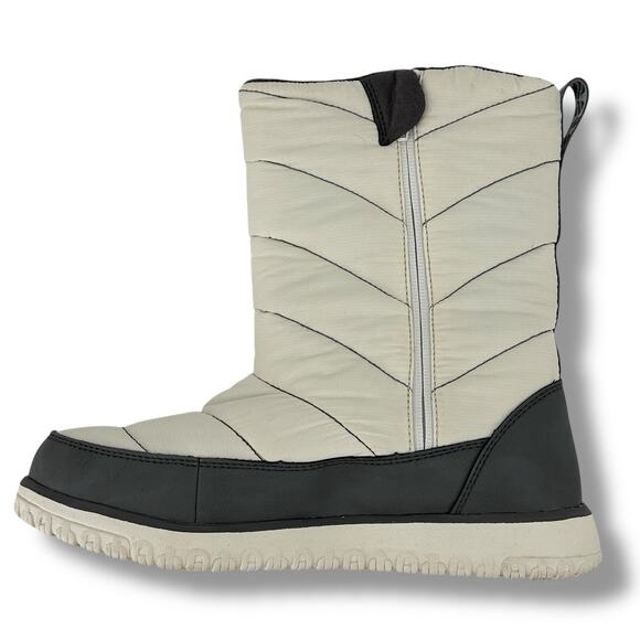 L.L. Bean Ultralight Quilted Insulated Boots Womens Size 8 White Gray Insulated - Picture 3 of 8